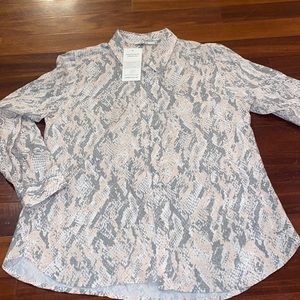 Beatrix OST Snake Print Blouse Top NWT